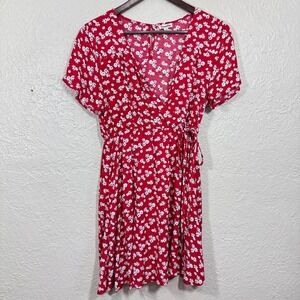 Trad Wife Style Dress S Wrap Ditsy Floral 50s Pin Up Rockabilly Peasant Festival